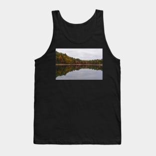 Walden Pond Fall Foliage Concord MA Reflection Trees Tank Top